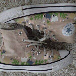 Converse Chuck Taylor All Star Women's High Tops Size 7.5 Floral Botanical Print